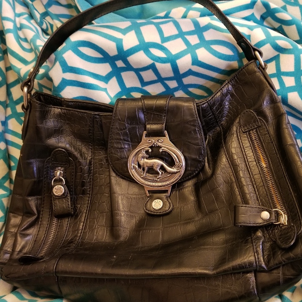 Emma Fox Large leather shoulder bag